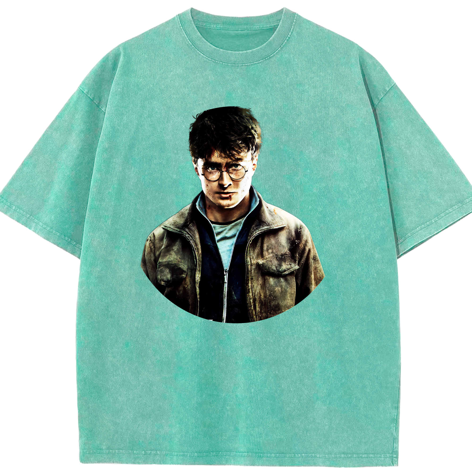 （画像用） Harry Potter ハリー・ポッターシリーズ 綿100% ヴィンテージ風 半袖Tシャツ（フロントプリント）